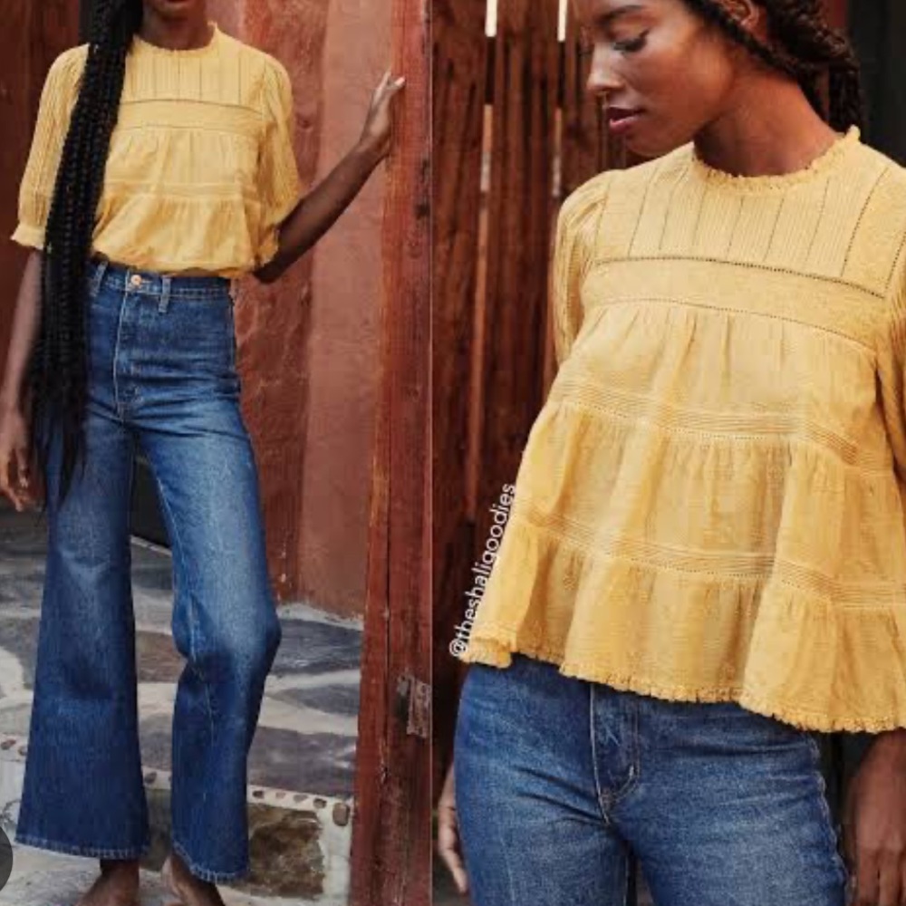 Doen Adnet Blouse in wheat yellow size xs